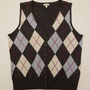 TALBOTS Argyle Sweater Vest size Medium
